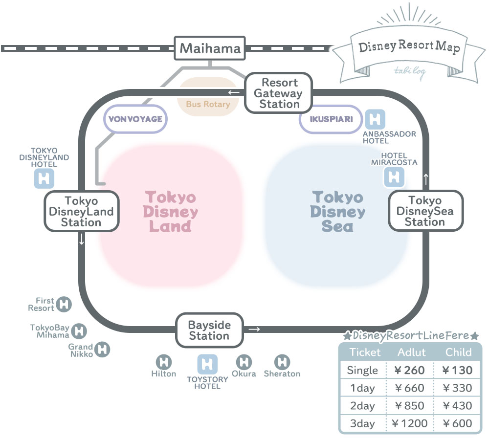 Disney Resort Liner Map