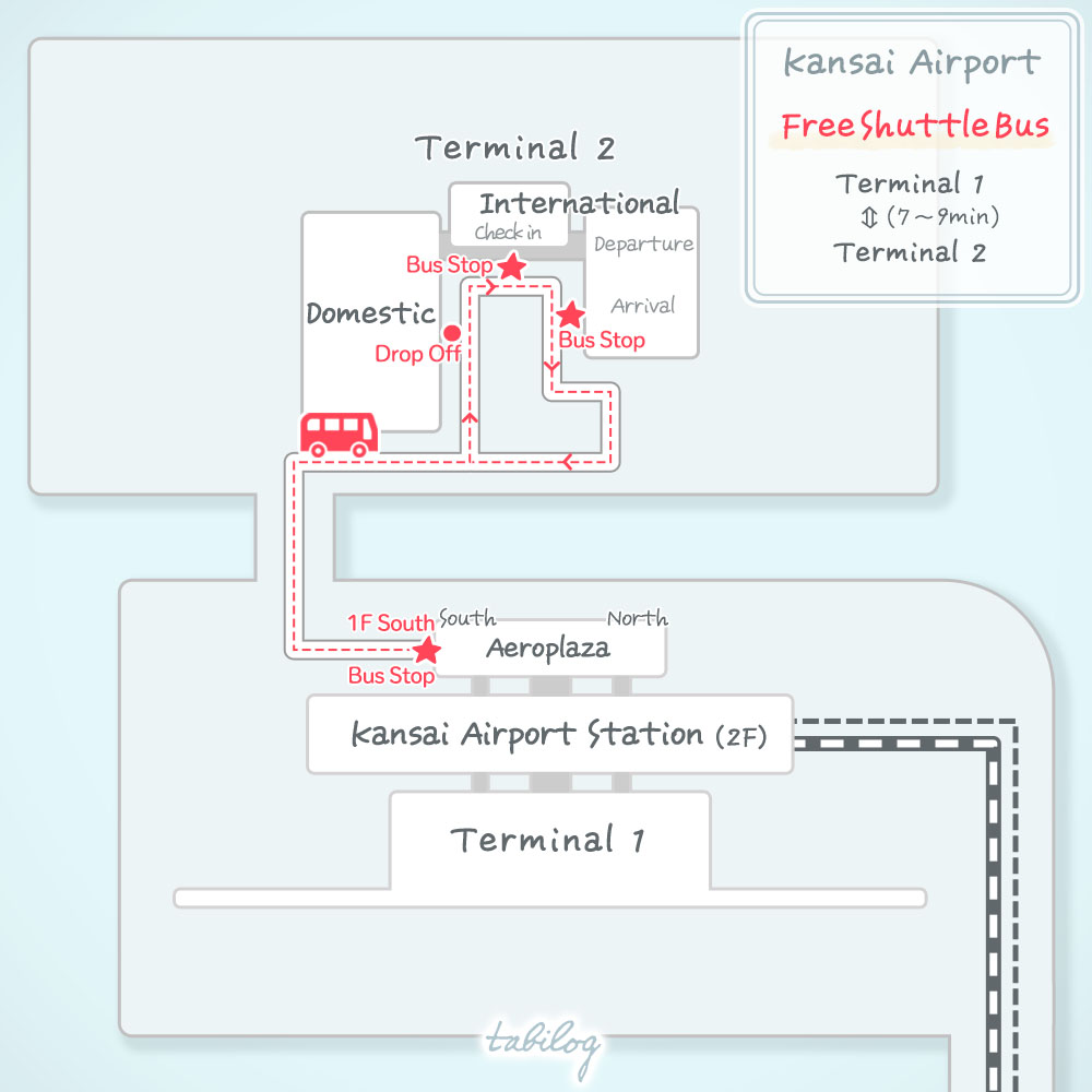 Kansai Airport Shuttlebus Map