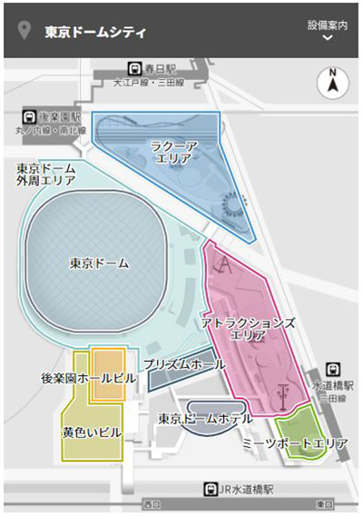 東京ドームシティマップ