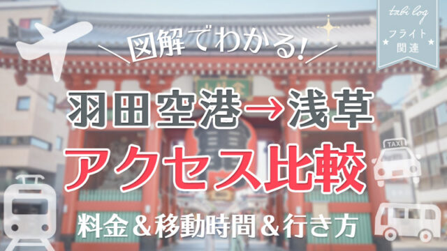【羽田空港→浅草】アクセス図解比較！料金・時間・行き方